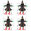 4Stk Halloween Ornament Zerschellende Im 5