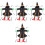 4Stk Halloween Ornament Zerschellende Im 3