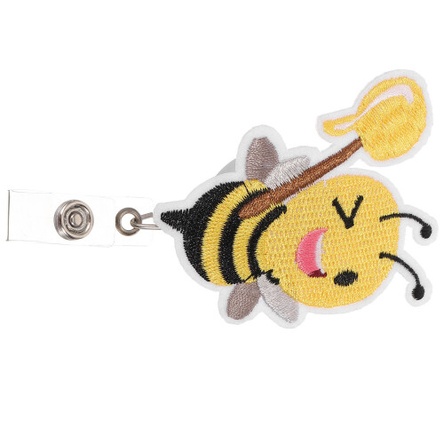 Bee Pattern Badge Clip Portable Name Card Holder