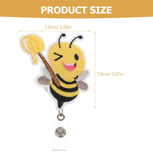 Bee Pattern Badge Clip Portable Name Card Holder 2