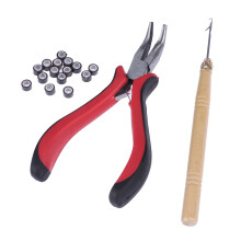 3Stk Haarverlängerungs Set Mit Zugnadel Mikro Ringen Für Styling