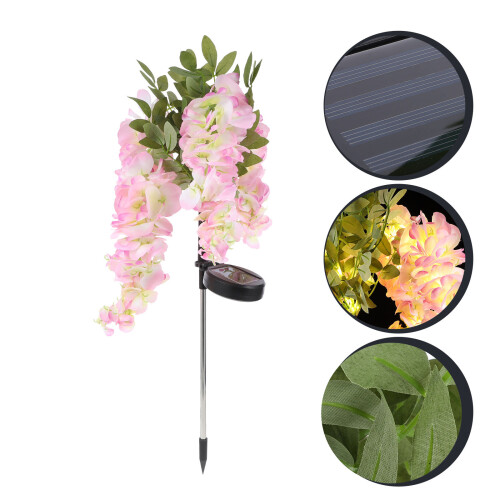 Solarleuchte Blumenform 40-LED Garten-Wegeleuchte 2