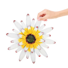 3Stk Metall Blumen Wanddekoration Wandkunst Wohnzimmer