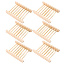 6Stück Holz Seifenspender Halter Mit Abtropf Tablett Für Badezimmer