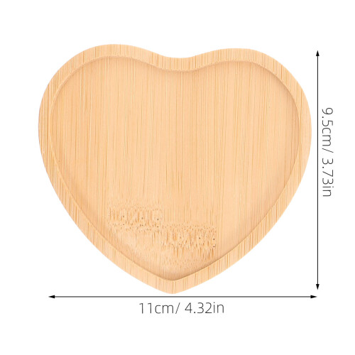 4Stk Wiederverwendbare Untersetzer Herzform Aus Holz Rustikaler 1