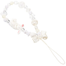 Beaded Phone Charm, Handgelenkband Mit Häschen-Schleife