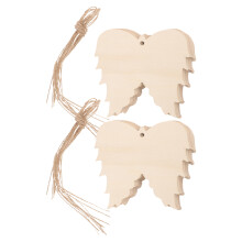80 Sets Holz Engelsflügel Mit Jute Seil Für Wanddekoration Anhänger