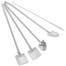 1 Set Trinkhälme Löffel Mixlöffel Mit Langem Griff