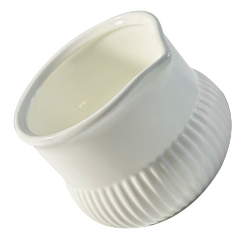 Ceramic Creamer Pitcher Sahnekännchen Mit Rillenstruktur