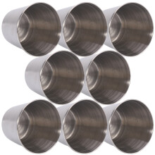 8 stück camping metallbecher edelstahl tragbare weingläser