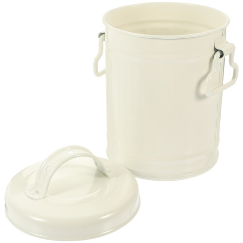 Desktop Mini Mülleimer Stifthalter Pinselhalter Aus Eisen Mit Deckel