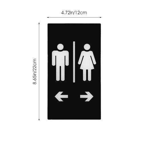 Acryl Geschlecht Badezimmer Schild Damen WC Selbstklebend 2