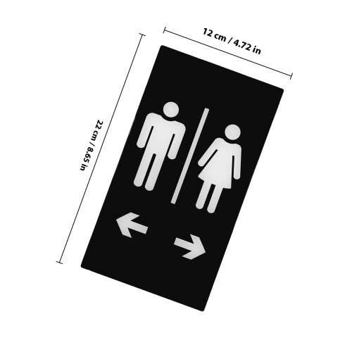Acryl Geschlecht Badezimmer Schild Damen WC Selbstklebend 1