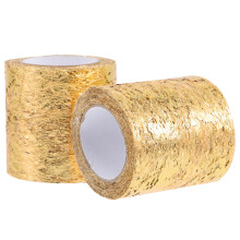 2Rolls Goud Gaas Tule Lint Voor DIY Crafts En Bloem Decoratie