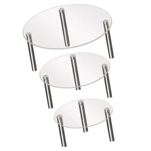 3Pcs Transparent Modern Cake Stand Elegant Acrylic Display for Parties