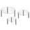 3Pcs Transparent Modern Cake Stand Elegant Acrylic Display for Parties 5