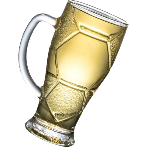 Vaso De Cerveza De Vidrio Con Asa Transparente Y Práctico 1