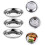 8Pcs Stainless Steel Round Dinner Plates And Serving Trays 9