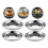 8Pcs Stainless Steel Round Dinner Plates And Serving Trays 6
