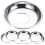 8Pcs Stainless Steel Round Dinner Plates And Serving Trays 5
