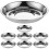 8Pcs Stainless Steel Round Dinner Plates And Serving Trays 3