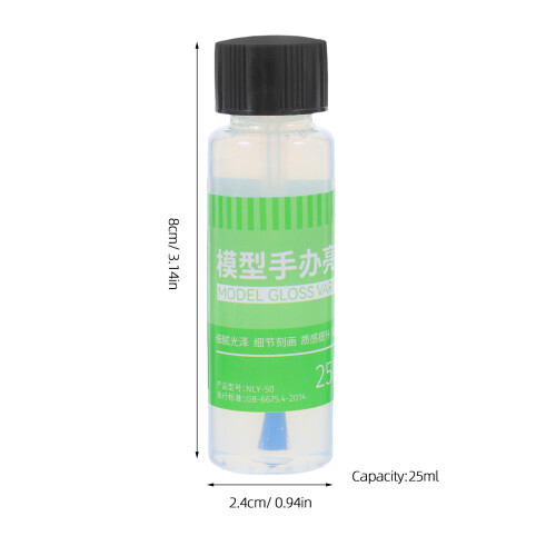 3 Pezzi 25 Ml Varnice Per Argilla A Secco Con Pennello 1