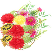 4 Pezzi Fiori Artificiali per Cimitero Bouquet Commemorativi per Tomba