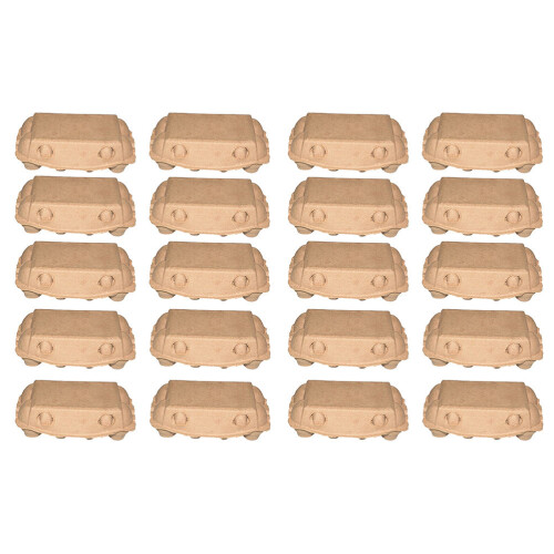 20 Pezzi Portauova In Pulp Kraft