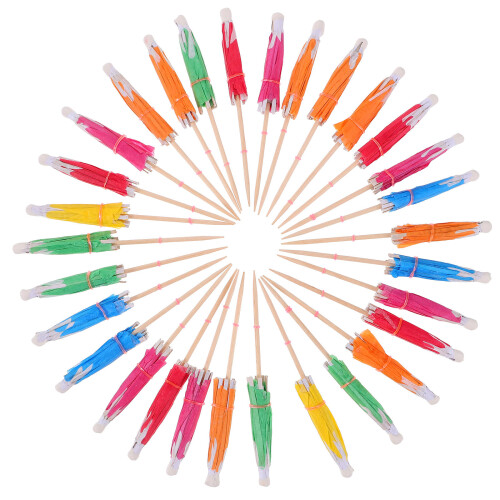 100 Pezzi Ombrellini Da Cocktail In A Forma Fiore 1