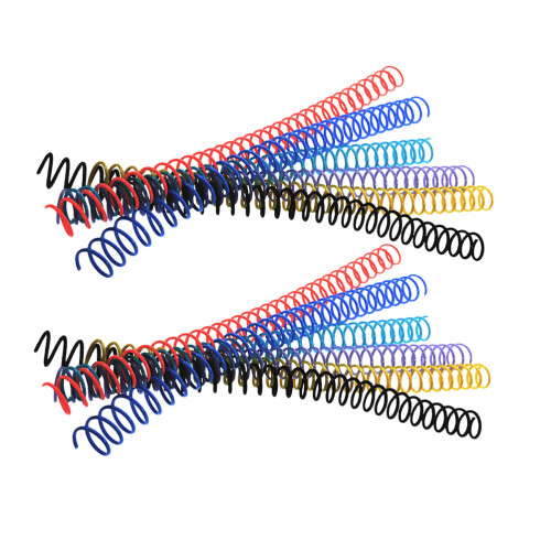 12 Gekleurde Plastic Spiralbinding Ringen Voor Losse Bladzijden