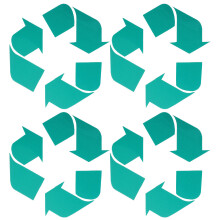 4 Stuks Recyclebaksticker Voor Vuilniszak PVC
