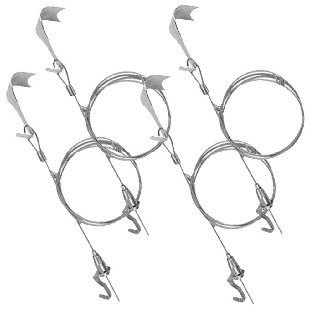 4 Zestawy Wieszaczy Na Ramkę Obrazu, WytrzymałA Lina, Haki-image