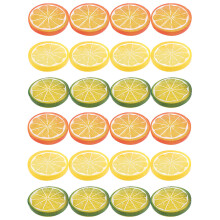 24 tranches citron artificielles pour décoration table photo