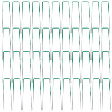 50Stk Verzinkte Gartenpfähle Mit Metallhaken Für Rasenplatten