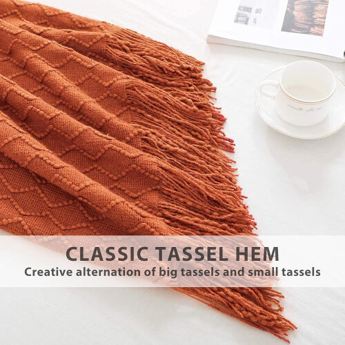 Knitted Decorative Throw Blanket for Couch Sofa Chair Bed 2