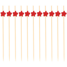 100Stk Stern-Design Obstspieße Cocktail Spieße Partyzubehör Rot