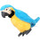 Blue Artificial Parrot Model Soft Plush for Decorative Use 3