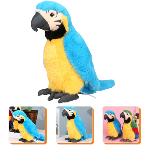 Blue Artificial Parrot Model Soft Plush for Decorative Use 1