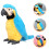 Blue Artificial Parrot Model Soft Plush for Decorative Use 4