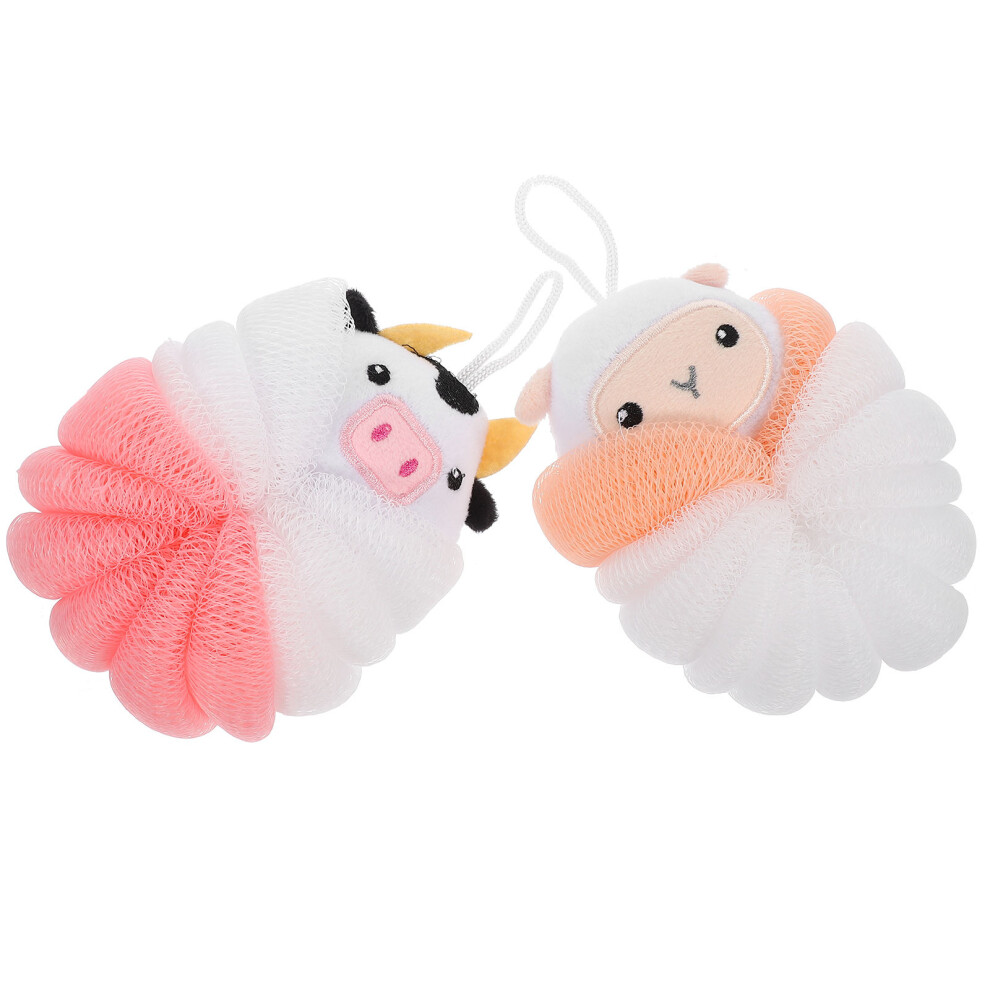 Iplusmile 2Pcs Lightweight Household Bath Loofah Sponge Animal Shape Scrubber