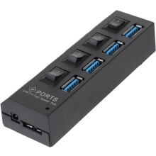 Usb3.0 Unabhängiger Hub Mit 4 Ports Us Schwarz