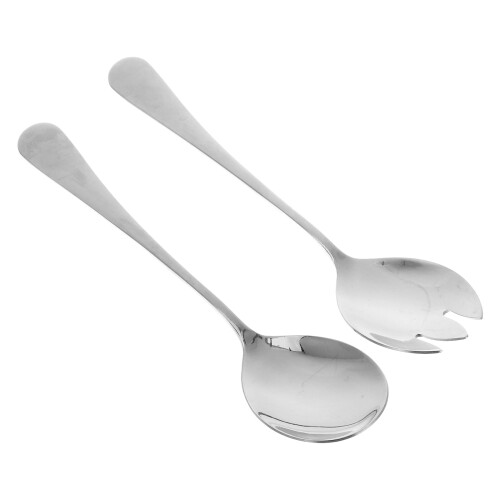 2 Sets Salatbesteck Mit Ergonomischem Löffel Gabel