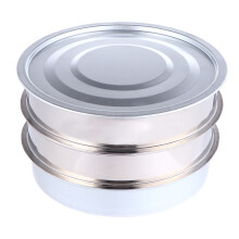 3Stk 20Cm Boden Siebpfanne Edelstahl Boden Siebfilter (Silber)