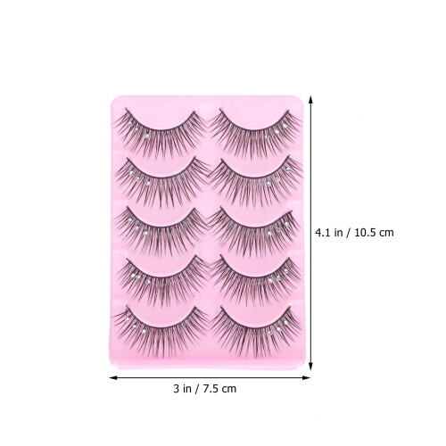 10 X Paar Prom Performance Wimpern Echte Für Schwarz 2