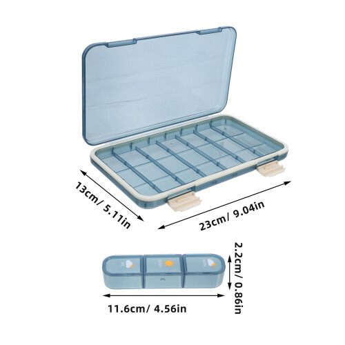 travel medicine organizer large multi-grid portable case 1