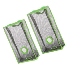 2Stk Mesh Hängender Beutel Halter Müllbeutel Aufbewahrung Wand