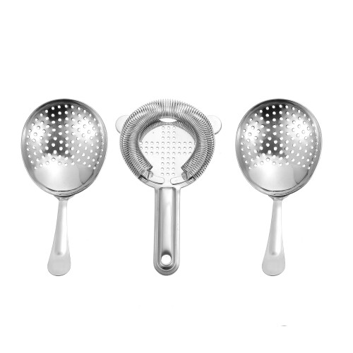 3Stk Cocktailshaker Chic Barzubehör (Silber) 2