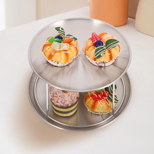 1 Set Buffet-Display- , Zweischichtiger -Tablett 2