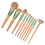 10Stk Make-up Holzgriff Set Premium Tragbar 7