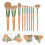10Stk Make-up Holzgriff Set Premium Tragbar 6